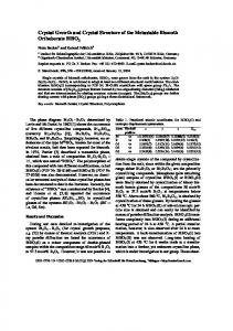 Crystal Growth and Crystal Structure of the Metastable Bismuth