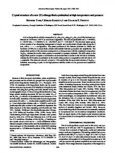 Crystal structure of a new (21)-clinopyribole synthesized at ... - RRuff