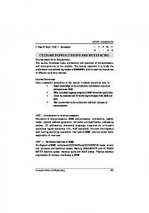 CS326 MICROPROCESSORS AND INTERFACING