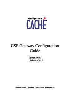 CSP Gateway Configuration Guide