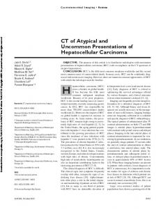 CT of Atypical and Uncommon Presentations of