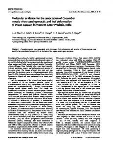 Cucumber mosaic virus  - Springer Link