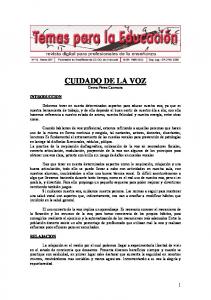 CUIDADO DE LA VOZ - CCOO