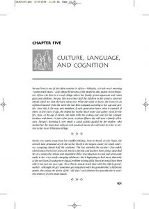 CULTURE, language, AND COGNITION