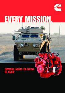 Cummins Engines for Defence Industry