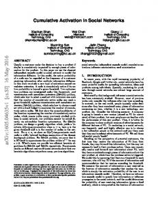 Cumulative Activation in Social Networks
