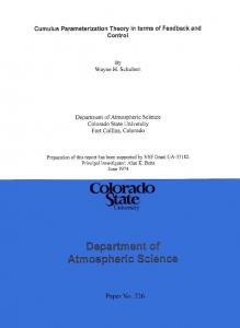 Cumulus Parameterization Theory in terms of Feedback and Control ...