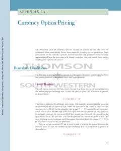 Currency Option Pricing