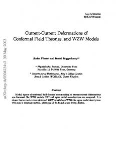 Current-Current Deformations of Conformal Field Theories, and ... - arXiv