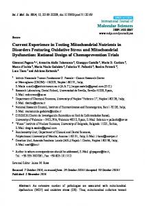 Current Experience in Testing Mitochondrial ... - Accurate Clinic