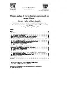 Current status of trans-platinum compounds in cancer therapy