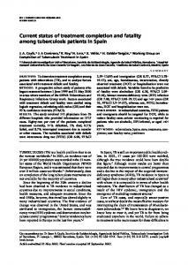 Current status of treatment completion and fatality ... - IngentaConnect