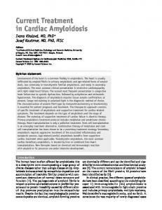 Current treatment in cardiac amyloidosis - Springer Link