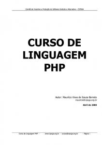 CURSO DE LINGUAGEM PHP