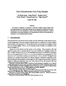 Curve Reconstruction from Noisy Samples - CiteSeerX