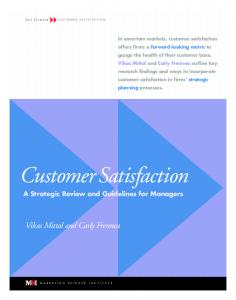 Customer Satisfaction