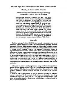 CVD Delta-Doped Boron Surface Layers for Ultra-Shallow ... - CiteSeerX