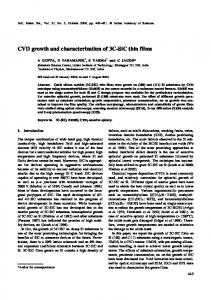 CVD growth and characterization of 3C-SiC thin films - Springer Link