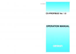 CX-PROFIBUS Operation Manual