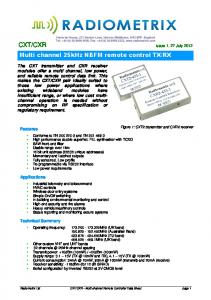 CXT/CXR - Radiometrix