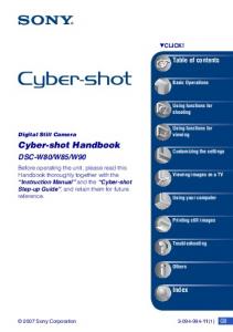 Cyber-shot Handbook - Sony eSupport