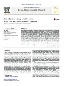 Cyclic behavior of buckling-controlled braces