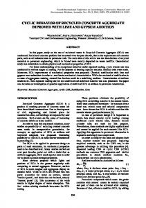 cyclic behavior of recycled concrete aggregate ...