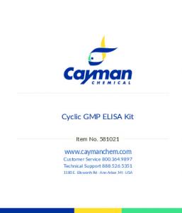 Cyclic GMP EIA Kit - Cayman Chemical