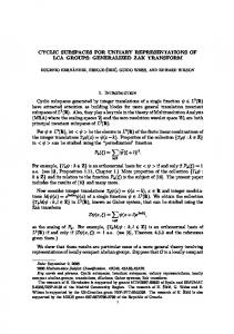 CYCLIC SUBSPACES FOR UNITARY