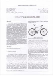 cyclists' injuries in traffic - Fakultet prometnih znanosti