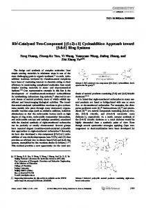 Cycloaddition Approach toward