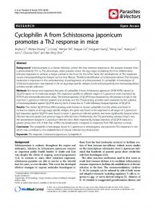 Cyclophilin A from Schistosoma japonicum promotes a Th2 response ...