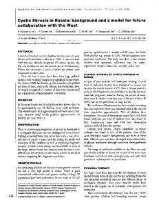 Cystic fibrosis in Russia - Europe PMC