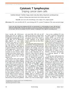 Cytotoxic T lymphocytes - CiteSeerX