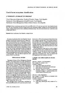 Czech forest ecosystem classification