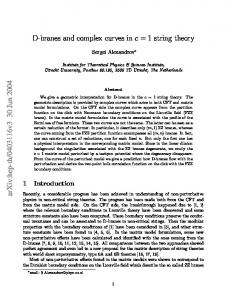 D-branes and complex curves in c= 1 string theory