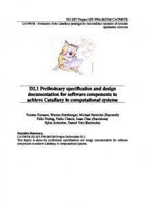 D2.1 Preliminary specification and design ... - Semantic Scholar