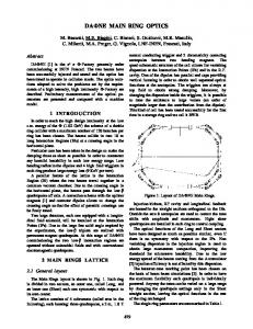 DAFNE Main Ring Optics - CERN