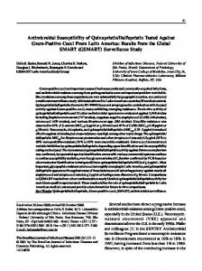 Dalfopristin Tested Against