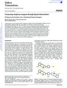 Dalton Transactions PAPER - uOttawa