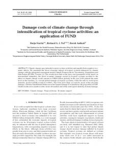 Damage costs of climate change through intensification of tropical ...