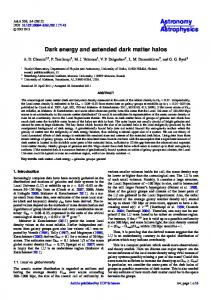 Dark energy and extended dark matter halos - Astronomy & Astrophysics