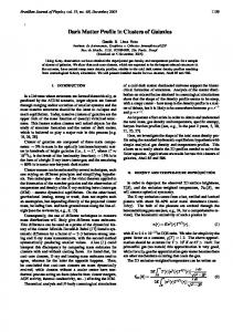 Dark Matter Profile in Clusters of Galaxies