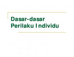 dasar dasar perilaku