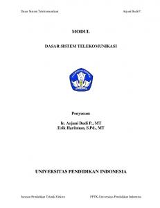 dasar telekomunikasi - File UPI - Universitas Pendidikan Indonesia