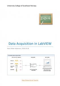 Data Acquisition in LabVIEW