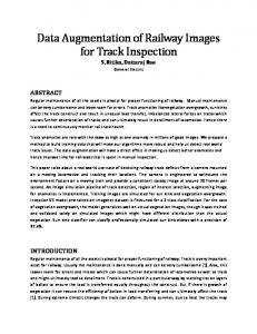 Data Augmentation of Railway Images for Track Inspection - arXiv