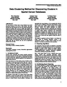 Data Clustering Method for Discovering Clusters in Spatial Cancer ...