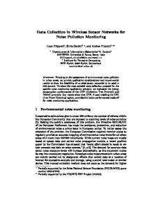 Data Collection in Wireless Sensor Networks for Noise ... - CiteSeerX