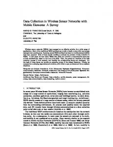 Data Collection in Wireless Sensor Networks with Mobile ... - CiteSeerX